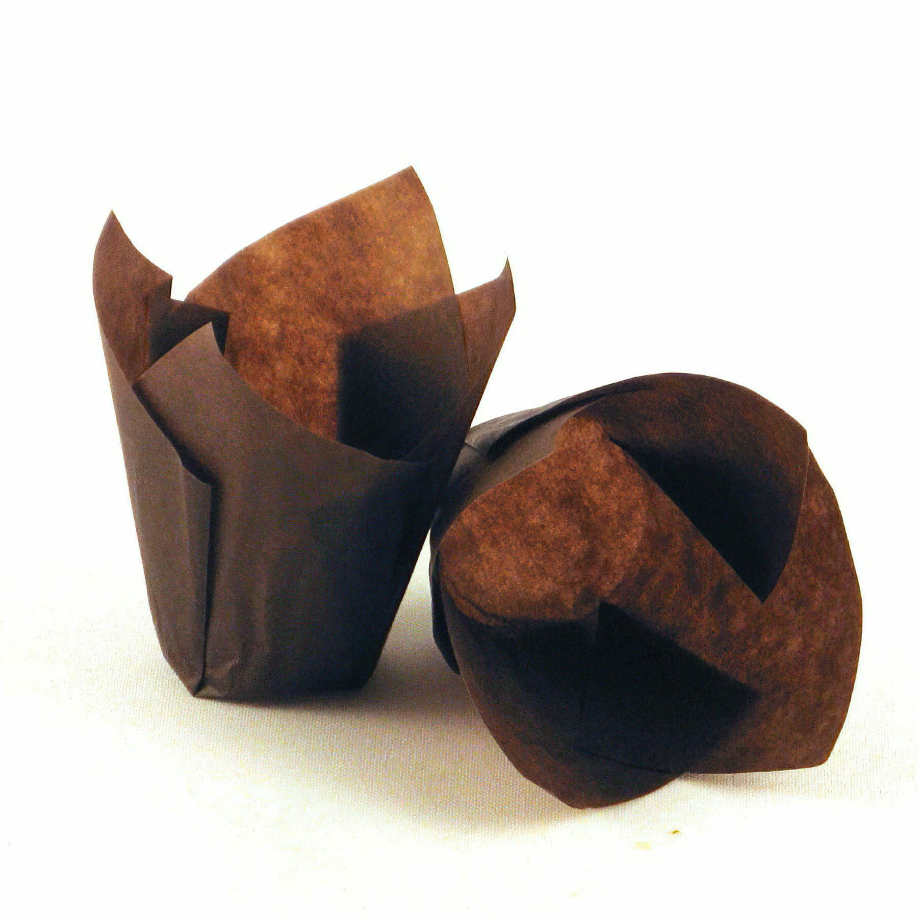4" x 4" Food-Safe Tulip Inserts, Brown, 1000 pieces./cs.