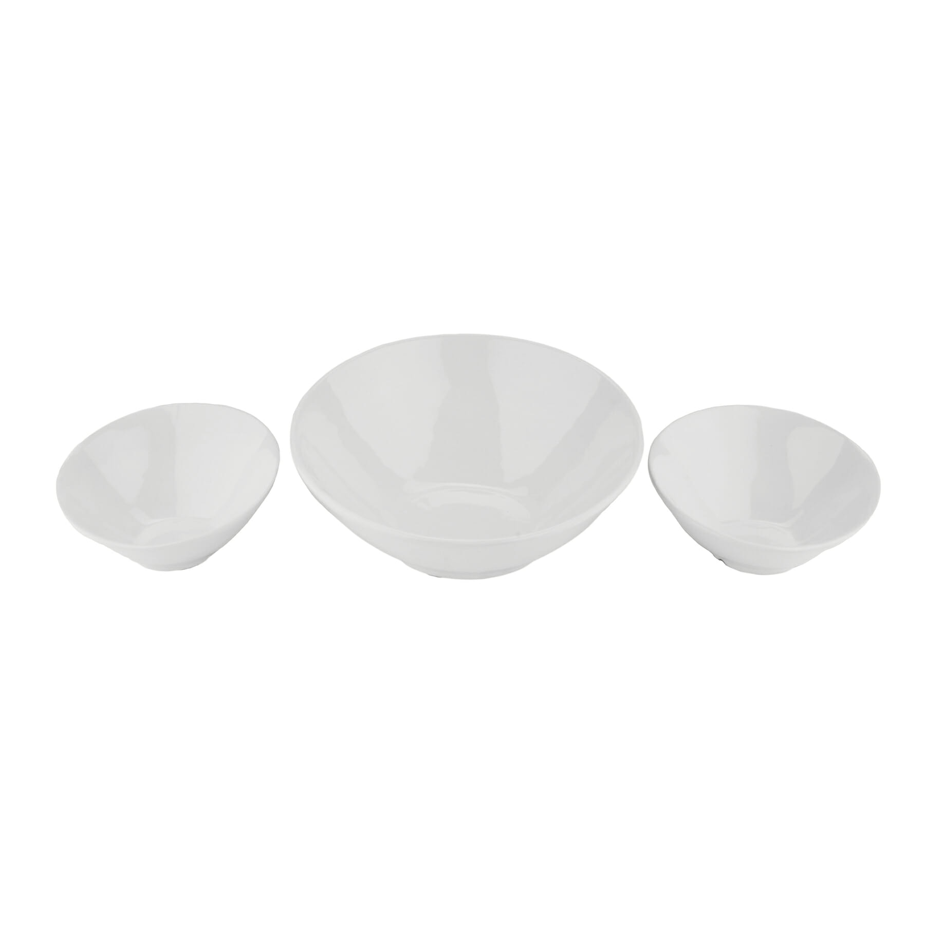 Set of 3 Ceramic Cascading Bowls, 1.1 qt., 16 oz., 10 oz.