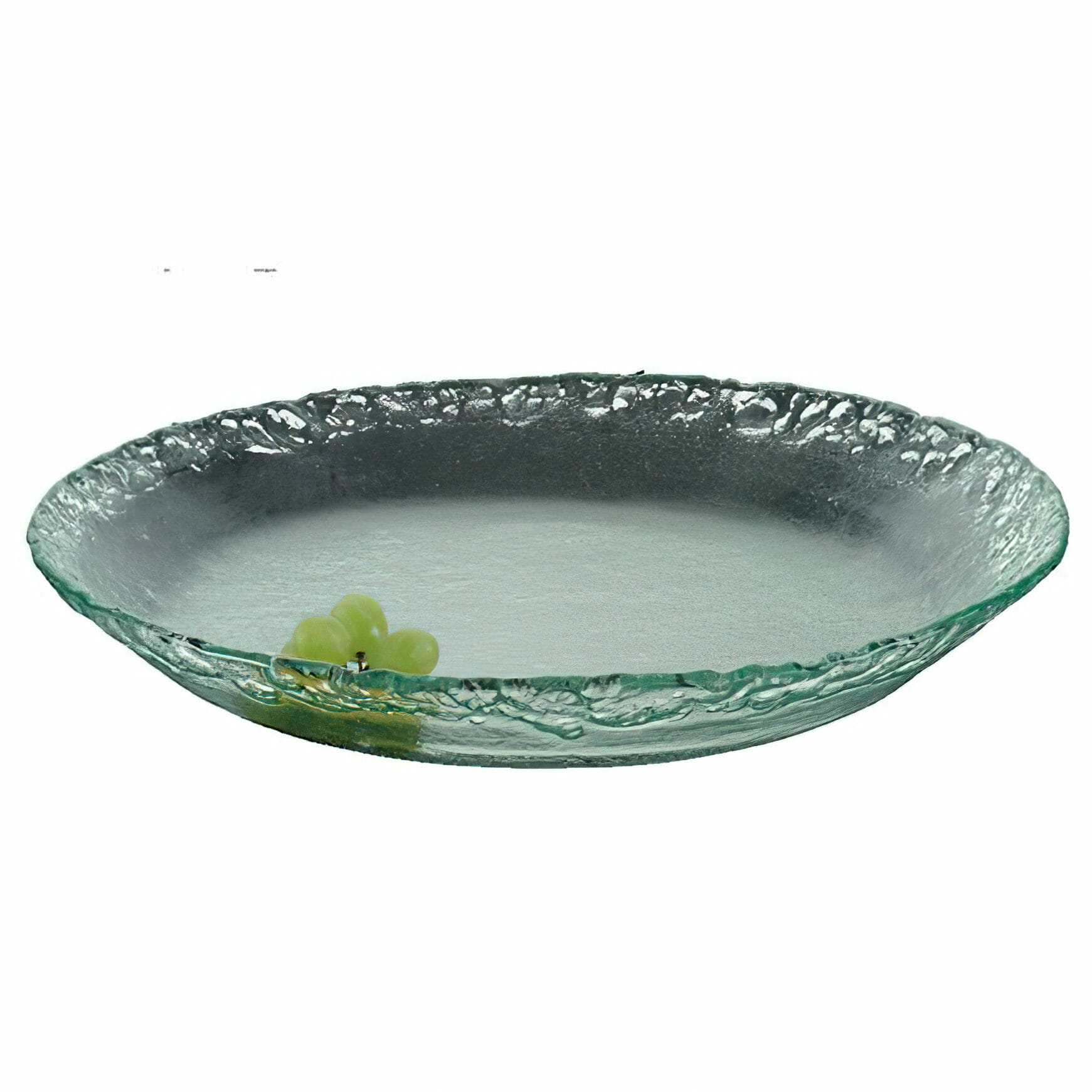 11.75" Jade Glass Bowl 2.25" deep