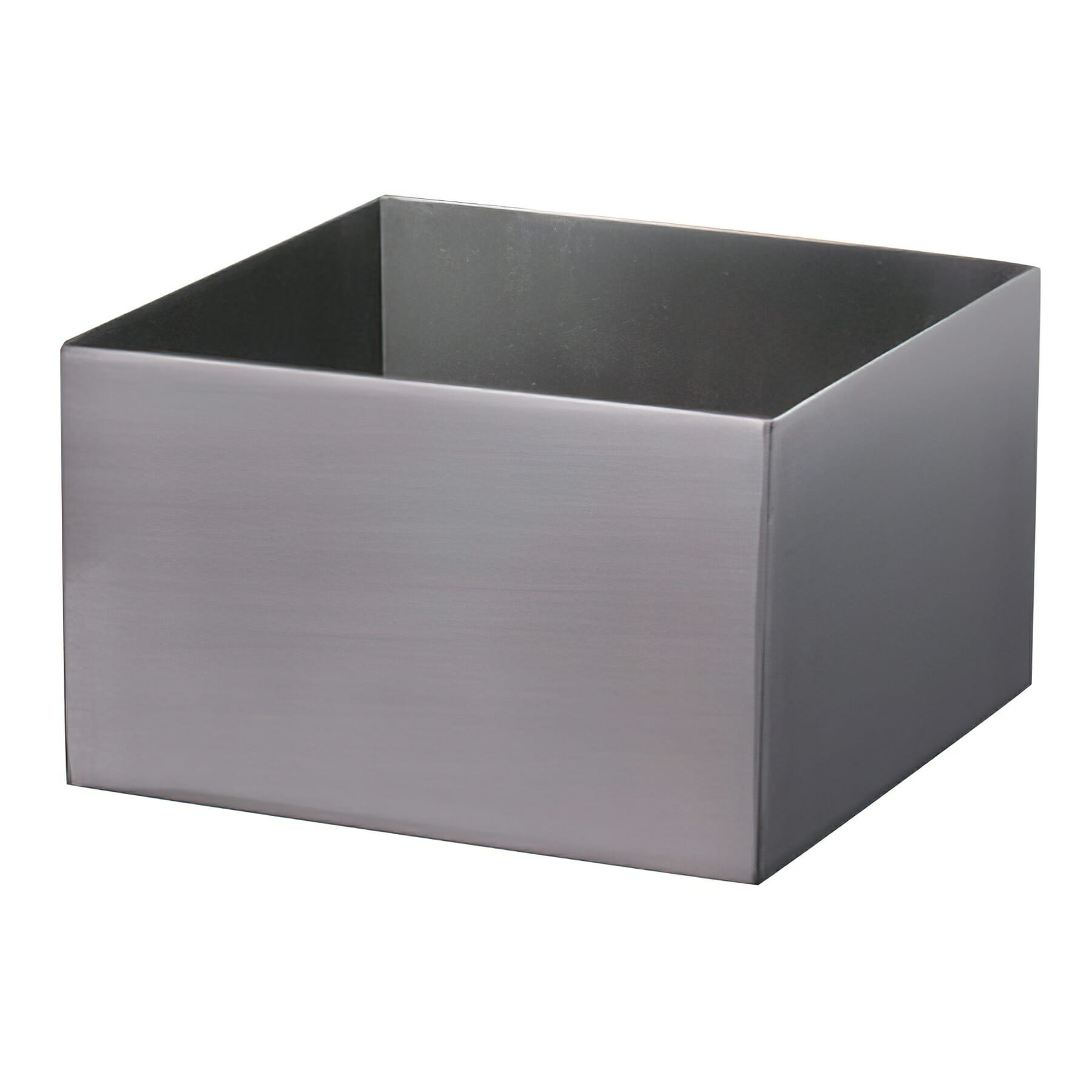 5" Stainless Steel Square Pan w/ Brushed Finish, 3" tall