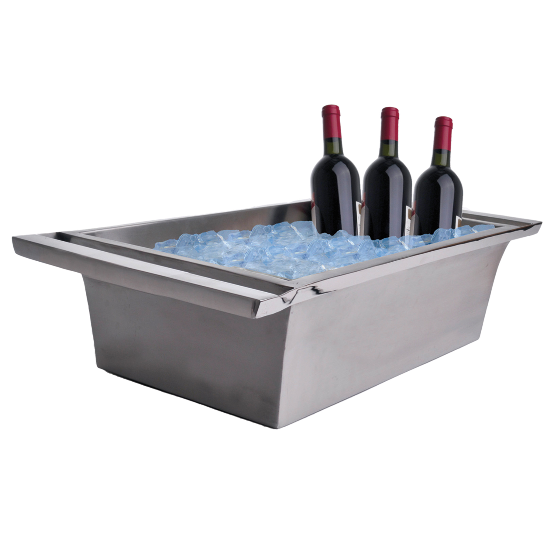 26.5" x 16" Double-Walled Stainless Steel Beverage Tub, 6.5" tall