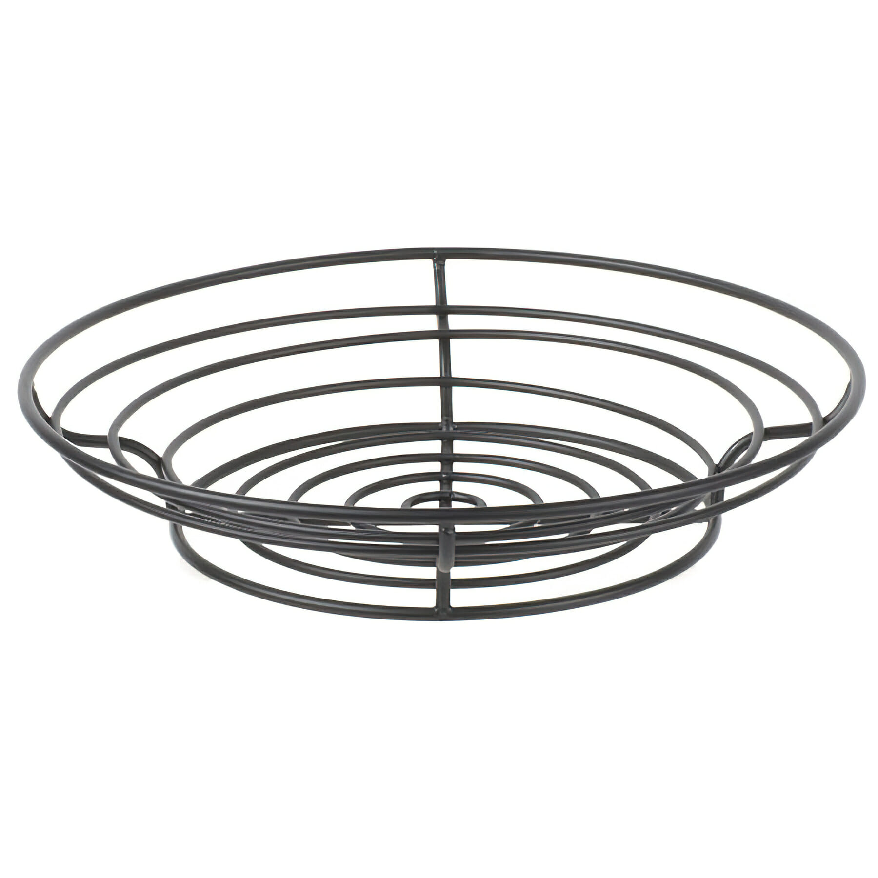 15" Round Black Wire Basket, 3" Deep (fits IR-502B, IR-503B)