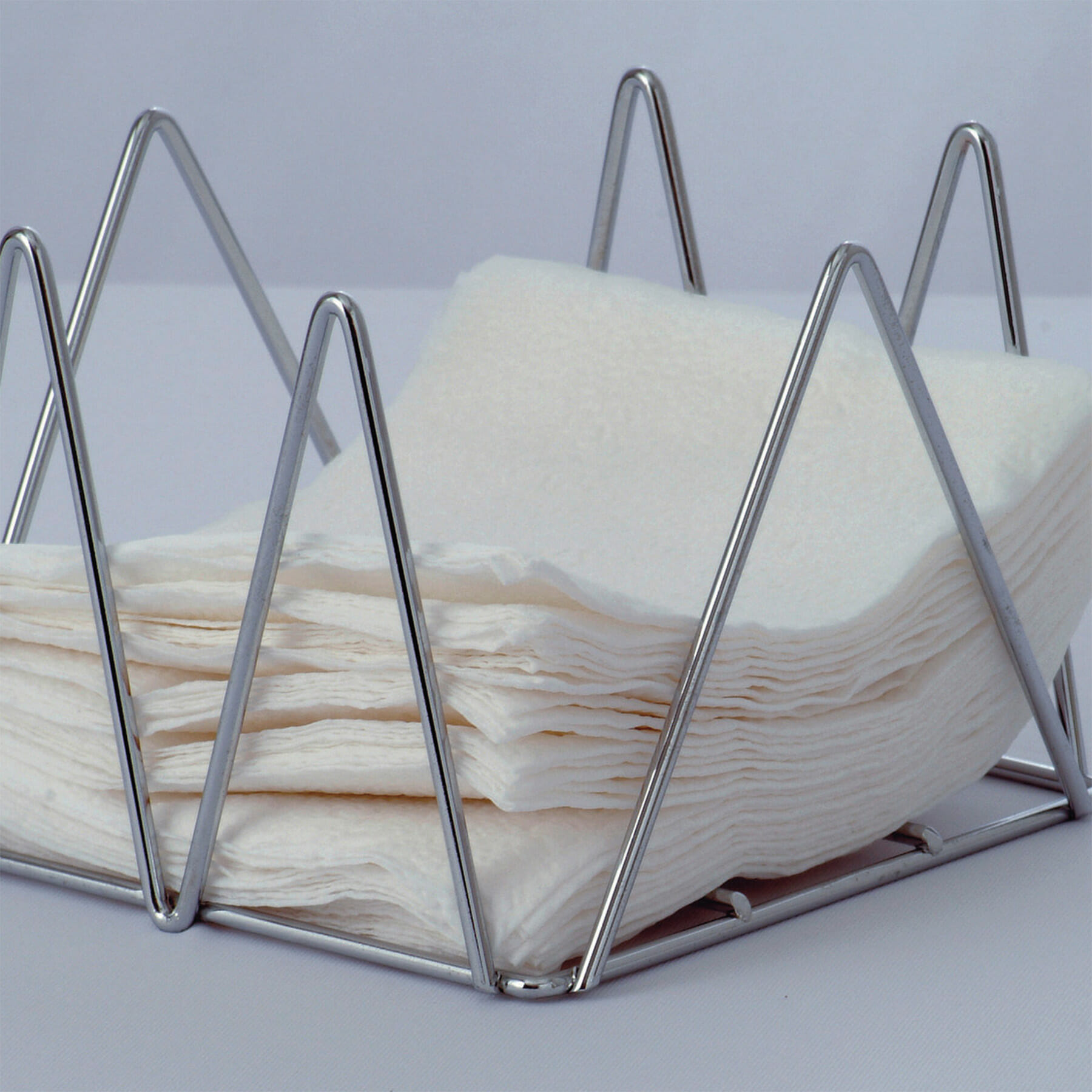 5" Chrome Plated Wire Napkin Holder, 5" tall